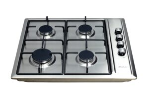 Estufa de empotrar 4 puestos en acero inoxidable