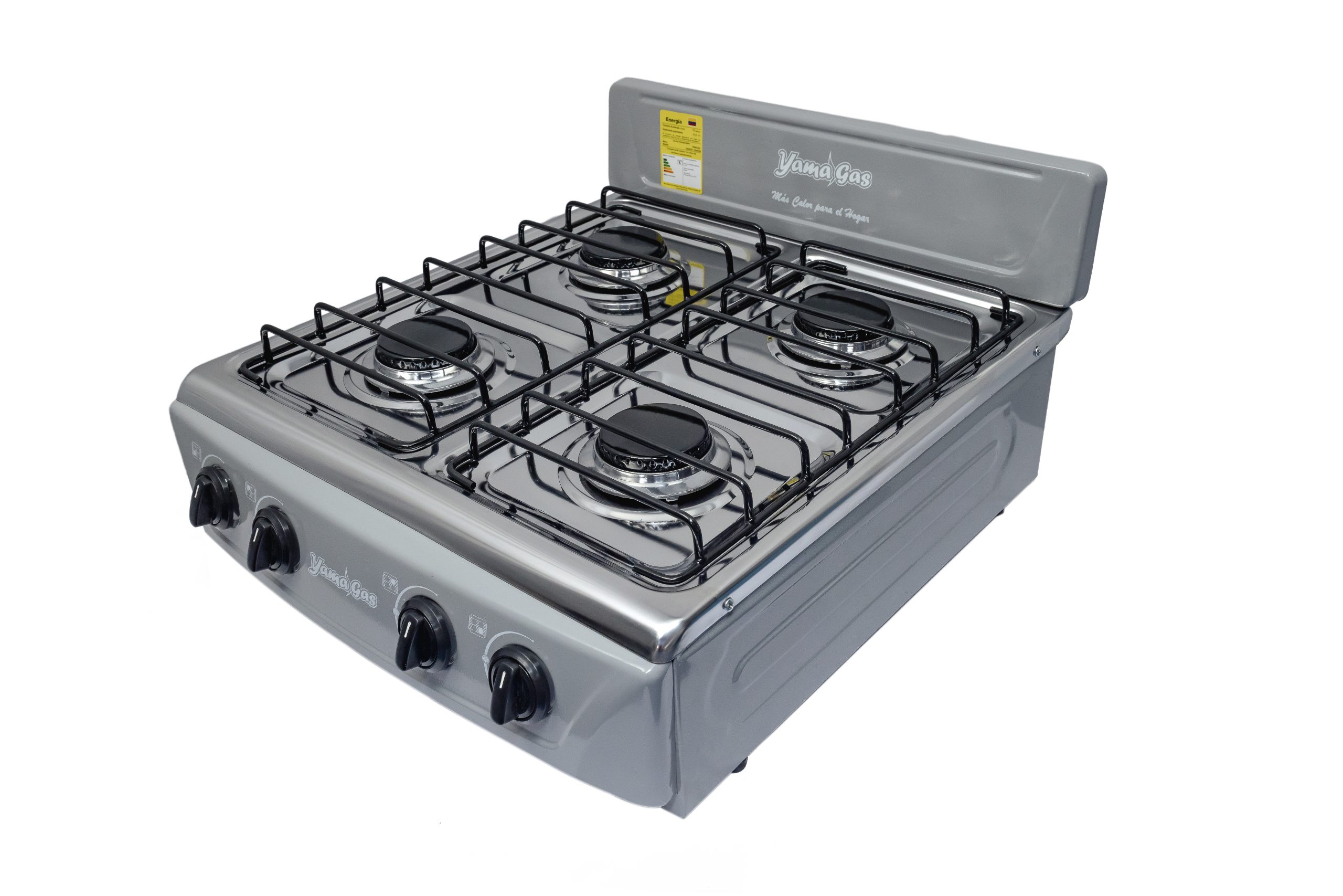 Cocina sobremesa de lujo 4 puestos - Frente curvo estándar – Gris